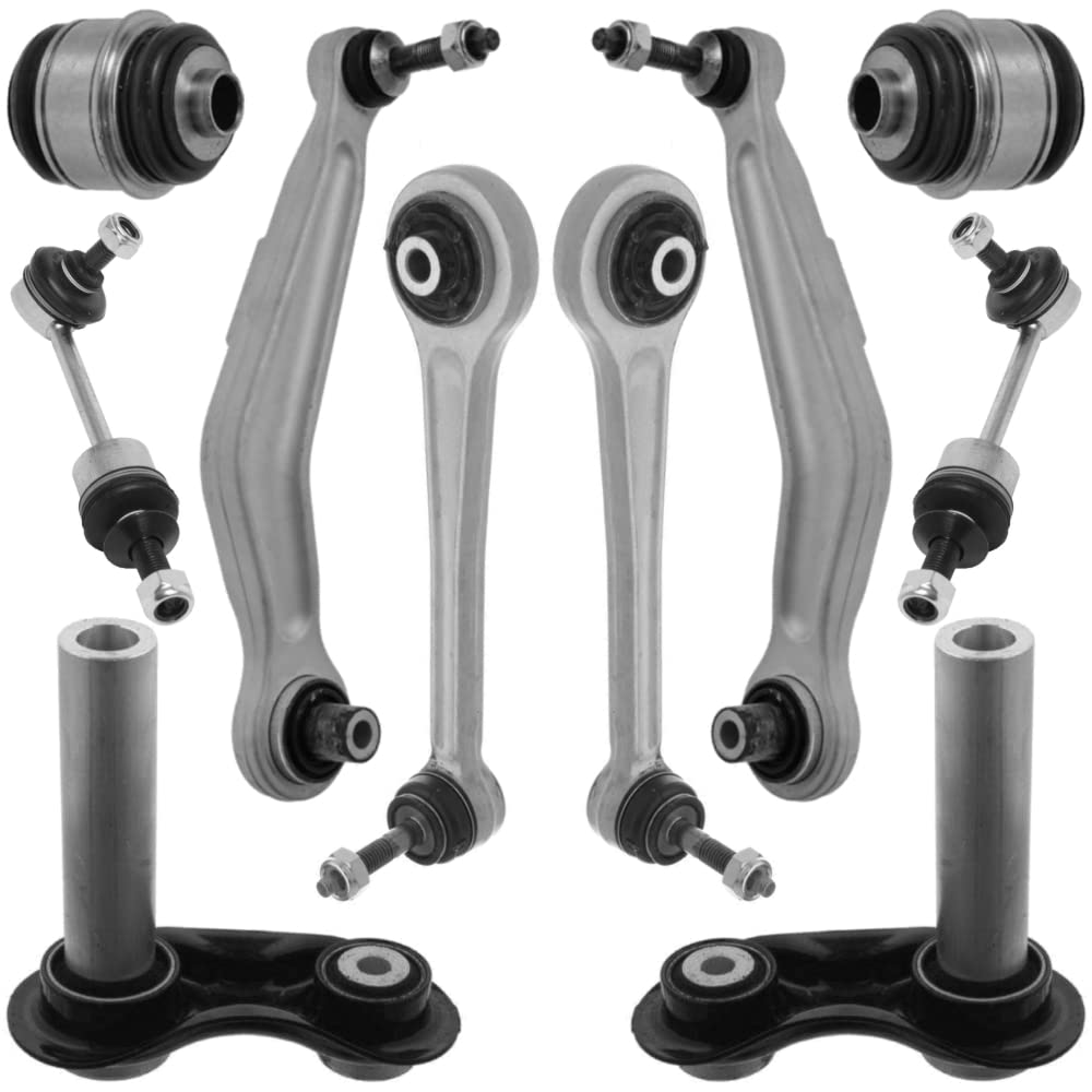 Teilex Germany Querlenker Satz hinten, 10 Teilig, passend für BMW 5 E60 E61, Traggelenk, Koppelstange, Control Arm, Rear Lower Control Arm von Teilex Germany