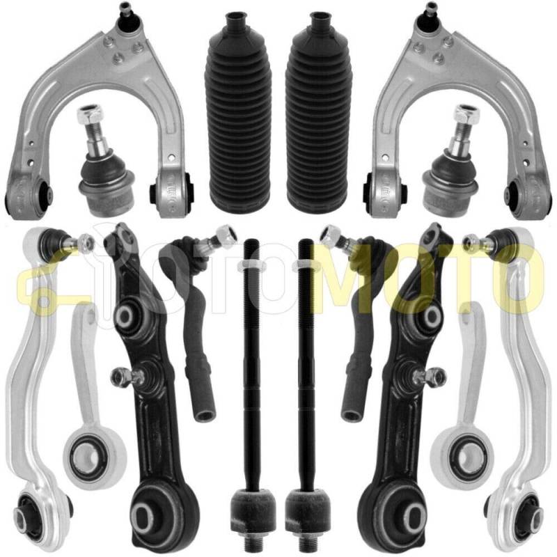 Teilex Germany Querlenker Satz vorne passend für Mercedes-Benz E KLASSE W211, S211, CLS C219 - 16 Teilig, Aluminium, Fahrzeugspezifische Passform, Fahrgestellarm von Teilex Germany