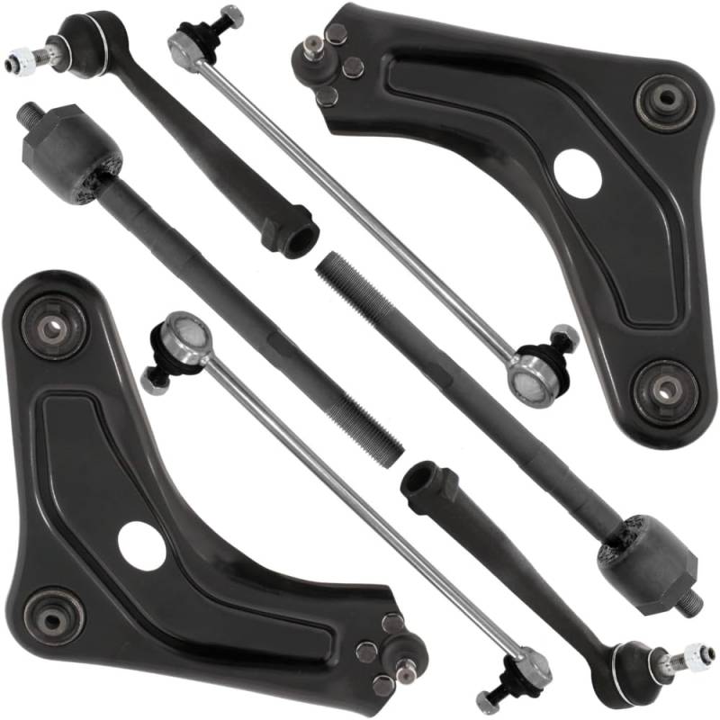 Querlenker Satz vorne passend für PEUGEOT 207 Querlenker, Traggelenk, Koppelstange 8 Teilig von Teilex Germany