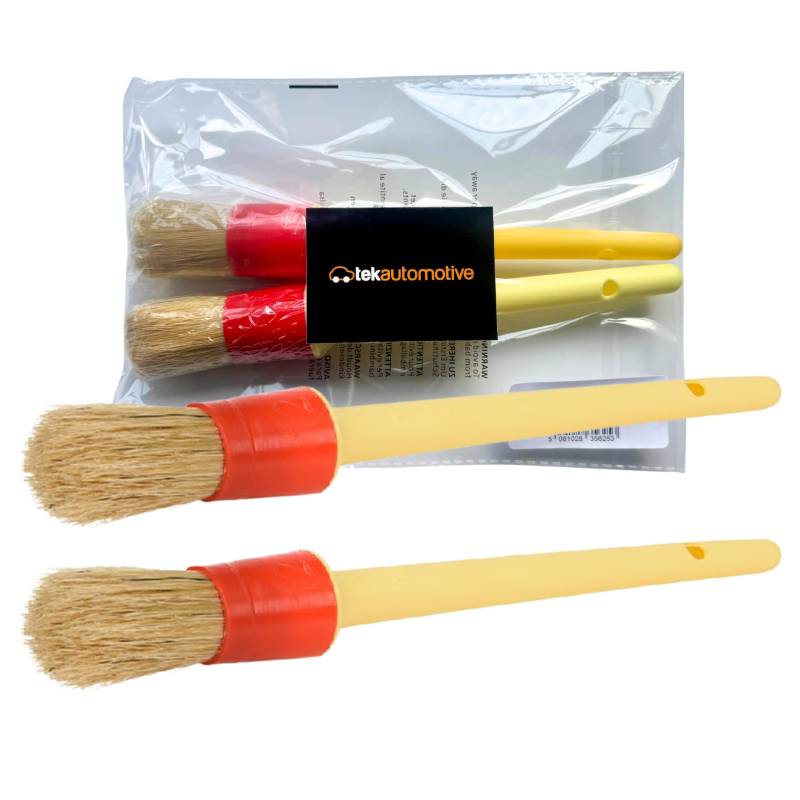 Tek Automotive Car Detailing Brushes Twin Pack - Size 16 Soft Detailing Brush for Car Interior, Dashboard Vents & Crevices - Gentle Car Cleaning & Valeting Brush Set von Tek Automotive