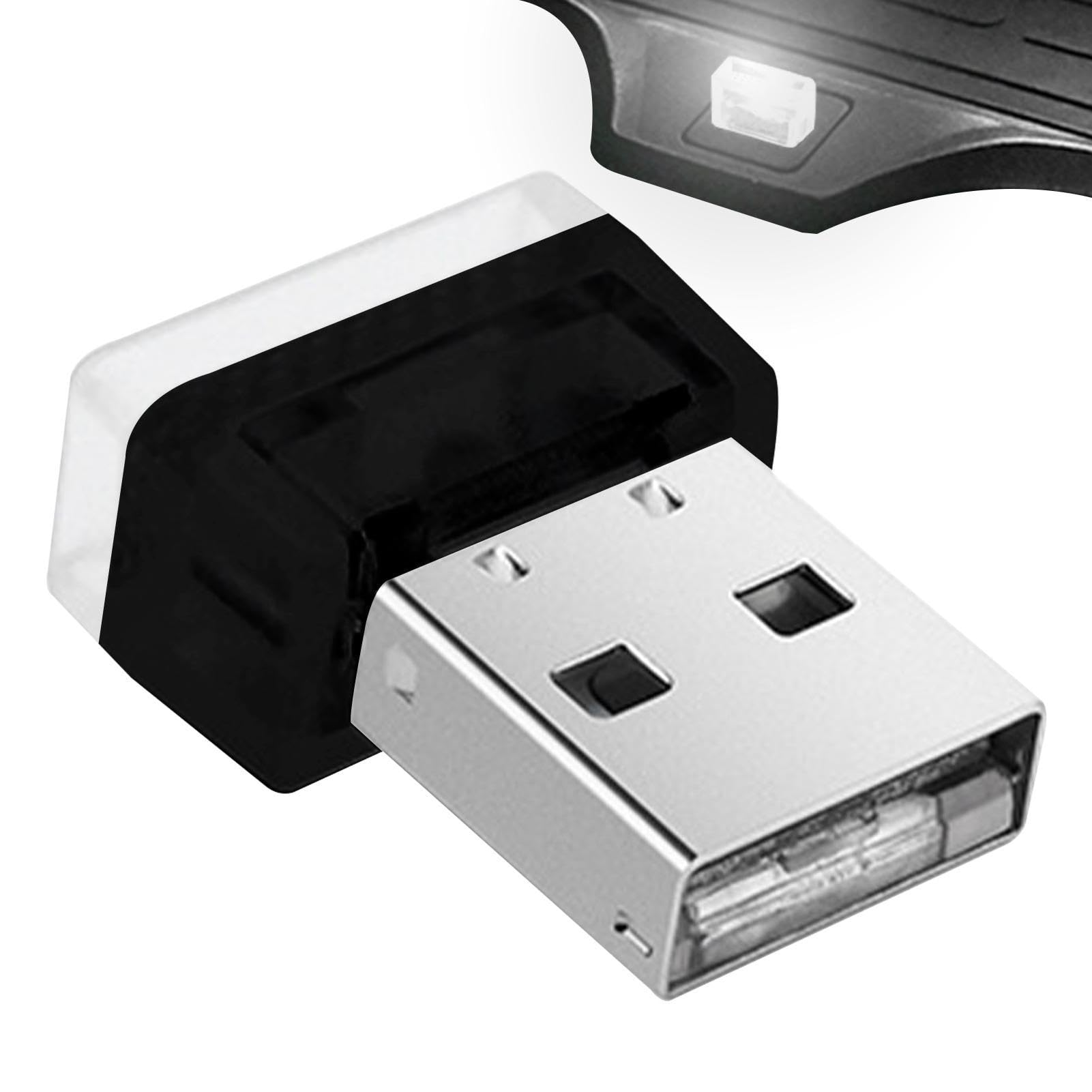 Teksome USB-LED-Auto-Innenraum-Atmosphäre, Mini-Nachtlicht für Auto, verschleißfestes Nachtlicht, -LED-Dekorationslicht für Schlafzimmer, Laptop, USB-Buchsen, Powerbank von Teksome