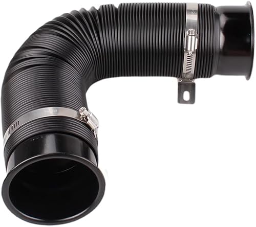 Telituny 76mm Auto Luftansaugrohr Ansaugschlauch, Flexible Auto Ansaugrohr Luftfilter Kaltluftansaugrohr, Kaltluftschlauch Lufteinlassschlauc Filter Rohrschlauch-Kit für die Autowartung 3" (Schwarz) von Telituny