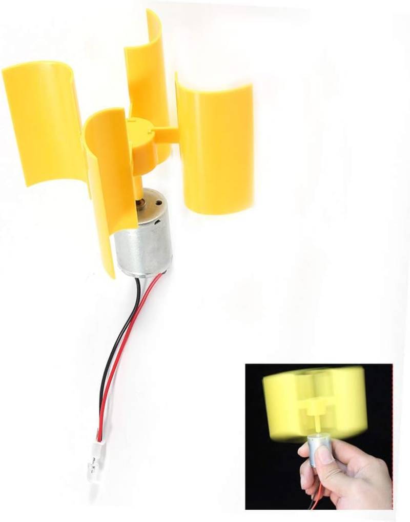 Mini Windgenerator, 0,55 W 5,5 m/s Mini Generator Windräder, Micro Wind Turbine Windturbine, Vertikal Windkraftanlage, zur Herstellung wissenschaftlicher Modelle für Kleine und Manuelle Arbeiten von Telituny