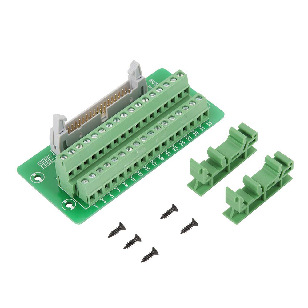 PLC Breakout Board - IDC34P 34Pin Male Header Breakout Board Klemmenblock-Anschluss PLC-Schnittstelle mit Halterung PLC Breakout Board - IDC34P 34Pin Male Header Breakout Board Klemmenblock-Anschluss PLC-Schnittstelle mit Halterung von Telituny