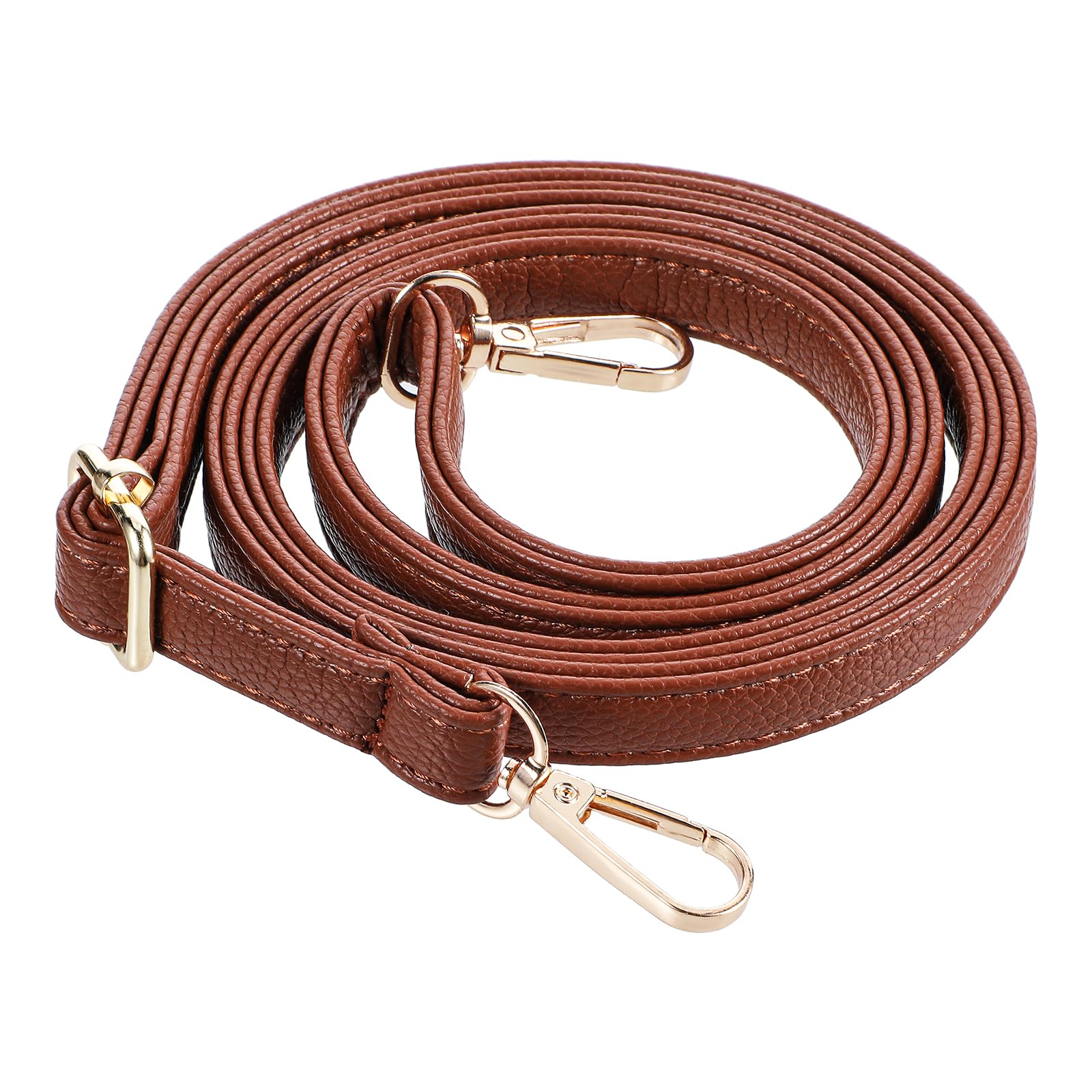 Telooco Schultergurt für Taschen Verstellbarer Damen Leder Schulterriemen Taschenriemen Ersatz 85–150 cm Verstellbarer Gurt Riemen für Brieftaschen Umhängetaschen Taschengurt (Braun, Gold Schnalle) Telooco Schultergurt für Taschen Verstellbarer Damen Leder Schulterriemen Taschenriemen Ersatz 85–150 cm Verstellbarer Gurt Riemen für Brieftaschen Umhängetaschen Taschengurt (Braun, Gold Schnalle) von Telooco