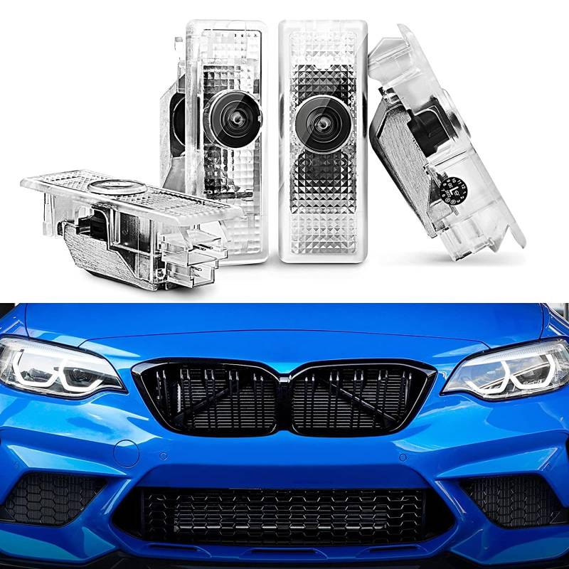 4 Stück kompatibel mit Autotür Licht Projektor BMW für 1 2 3 4 5 6 7er M GT X1 X3 X4 X5 X6 Türprojektoren Zubehör, LED Auto Türbeleuchtung Einstiegsbeleuchtung von Tenatu