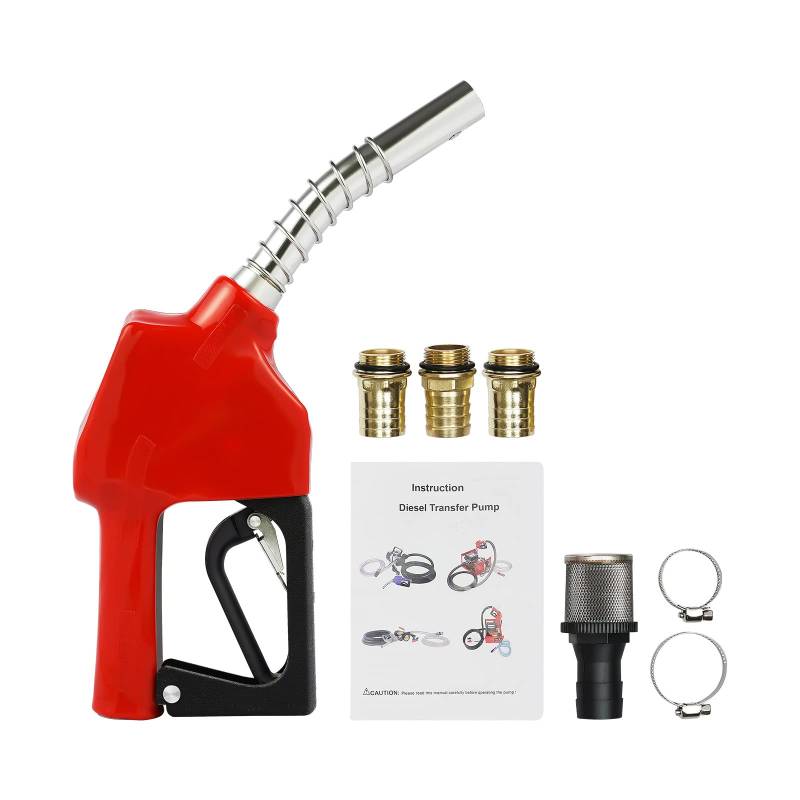 Dieselpumpe Heizölpumpe 12 V Kraftstoffförderpumpe Automatik-Zapfpistole 4m Auslassschlauch Geeignet für Diesel Kerosin Transformatoröl von Tenddya