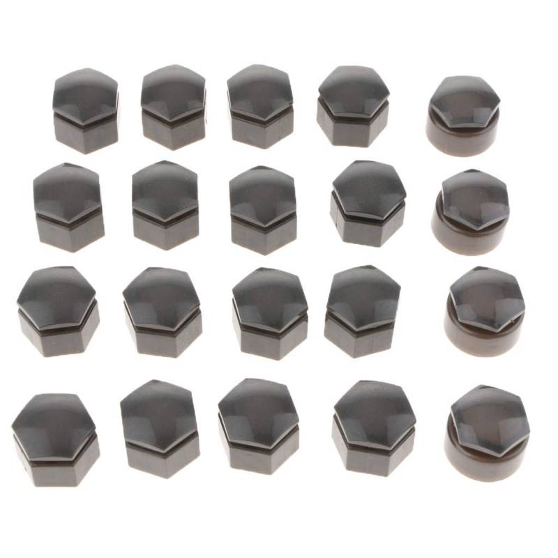 Tenlacum 22 mm Radmutterabdeckungen Radmutterkappen Radmutterkappen Nabenschraubenabdeckung Schutzabdeckung Grau (20 Stück) von Tenlacum