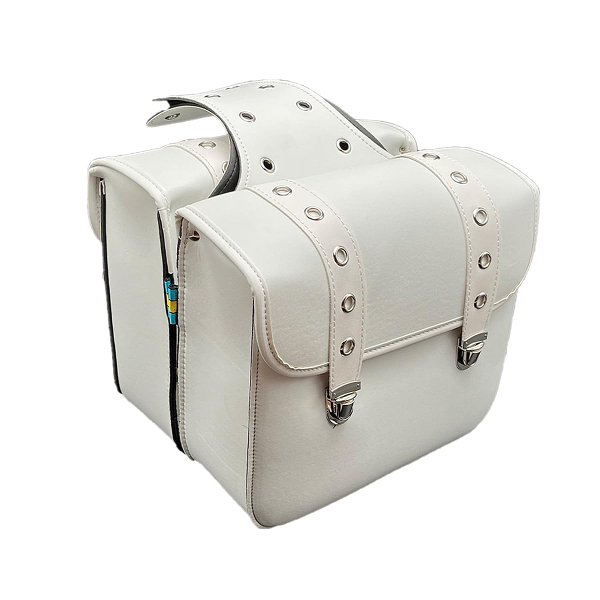 TentHome Rücksitz Seitentaschen Doppelte Fahrrad Gepäckträgertasche PU Leder Retro Fahrradtasche für Gepäckträger Hinterradtasche Schwanz Gepäck für Motorrad Rennrad Mountainbike Weiß TentHome Rücksitz Seitentaschen Doppelte Fahrrad Gepäckträgertasche PU Leder Retro Fahrradtasche für Gepäckträger Hinterradtasche Schwanz Gepäck für Motorrad Rennrad Mountainbike Weiß von TentHome