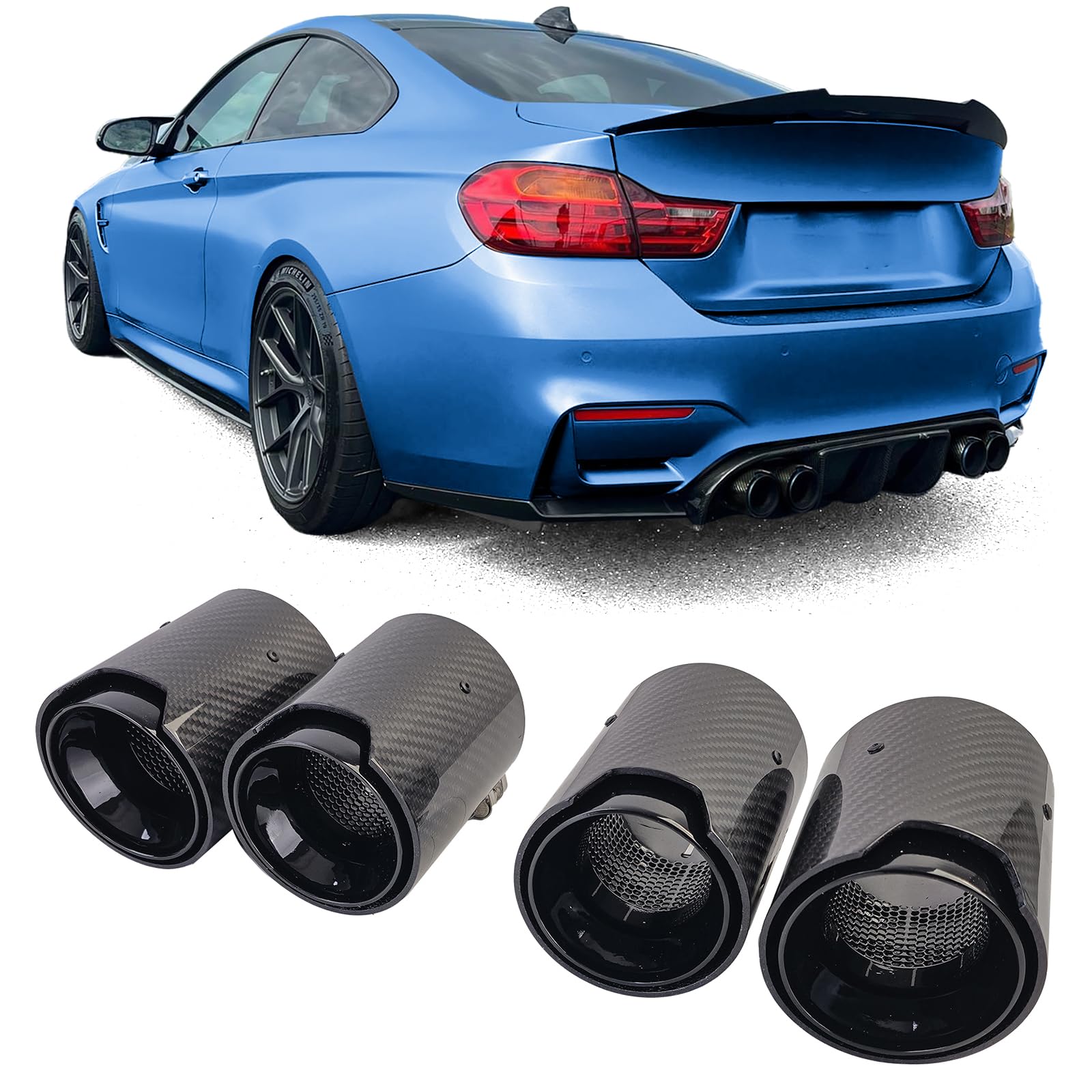 4x Carbon Auspufflblenden Endrohre passend für BMW M2 F87 M3 F80 M4 F82 F83 4x Carbon Auspufflblenden Endrohre passend für BMW M2 F87 M3 F80 M4 F82 F83 von Tenzo-R