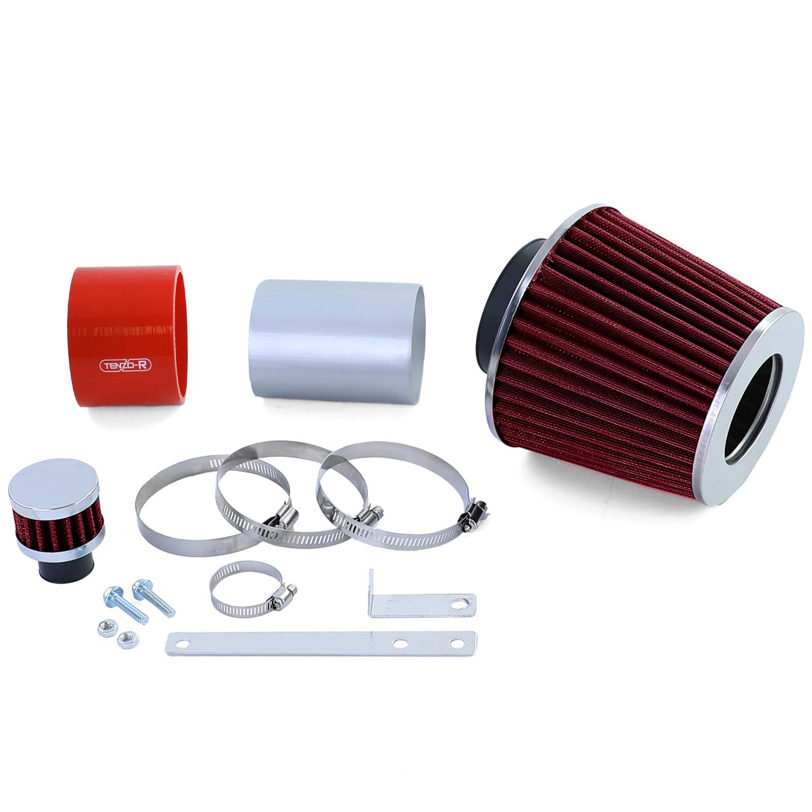 Air Intake Kit mit Sport Luftfilter Rot für Audi TT 8N 1.8 4Zyl 98-06 Air Intake Kit mit Sport Luftfilter Rot für Audi TT 8N 1.8 4Zyl 98-06 von Tenzo-R