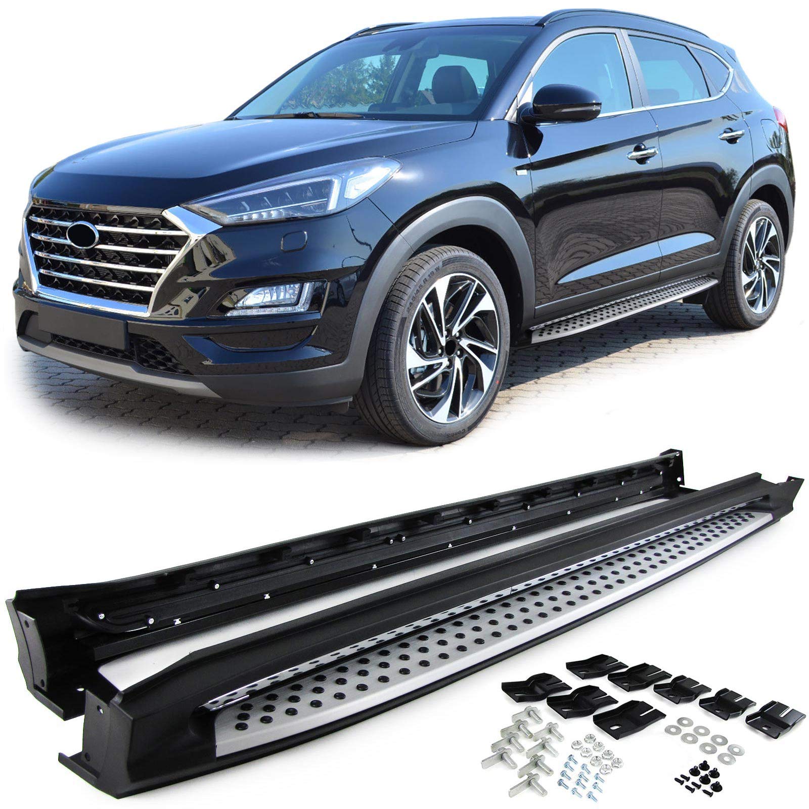 Alu Trittbretter Flankenschutz OE Style für Hyundai Tucson TLE 15-20 von Tenzo-R