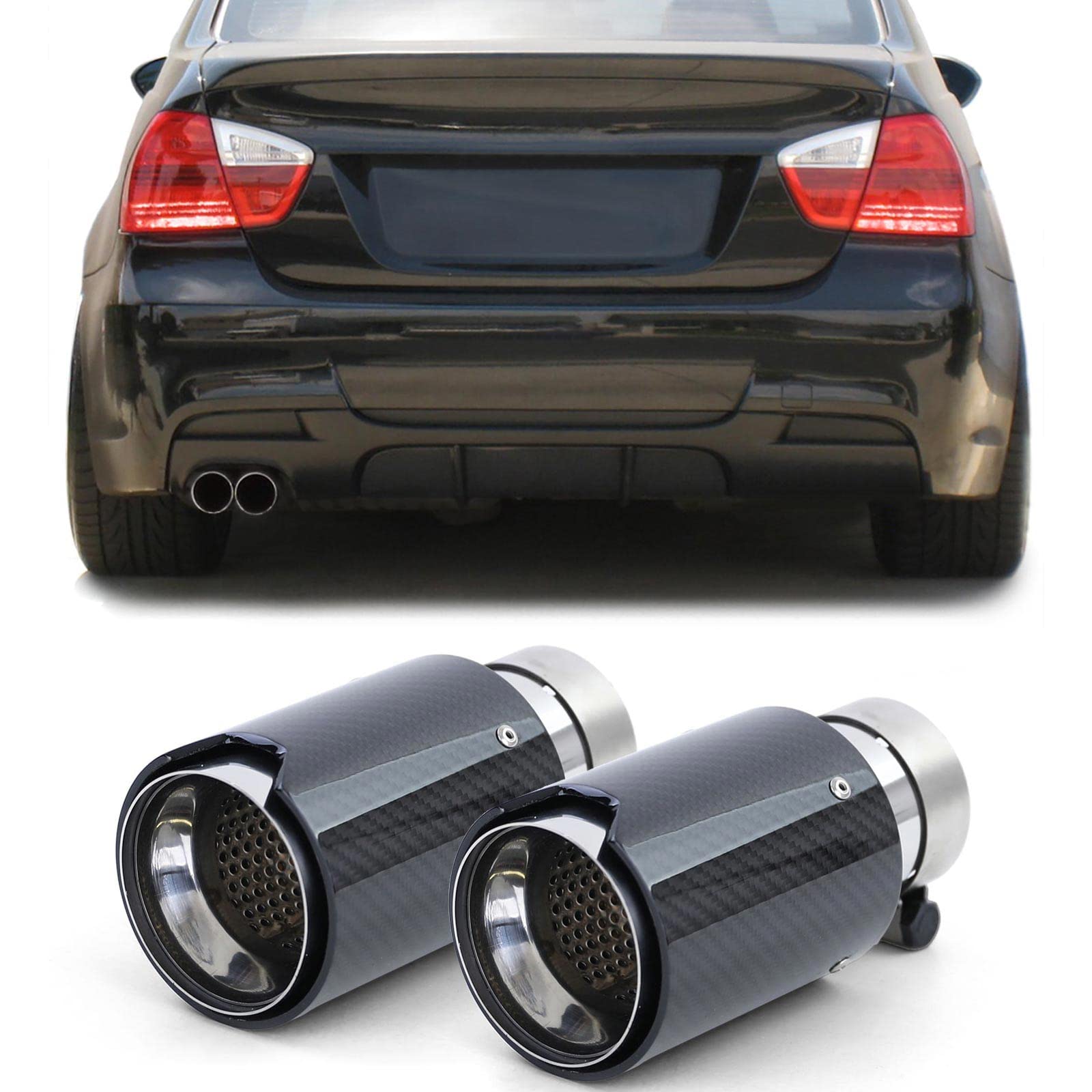 Auspuff Endrohre Sport Carbon Schwarz passend für BMW 3er E90 E91 E92 E93 Auspuff Endrohre Sport Carbon Schwarz passend für BMW 3er E90 E91 E92 E93 von Tenzo-R