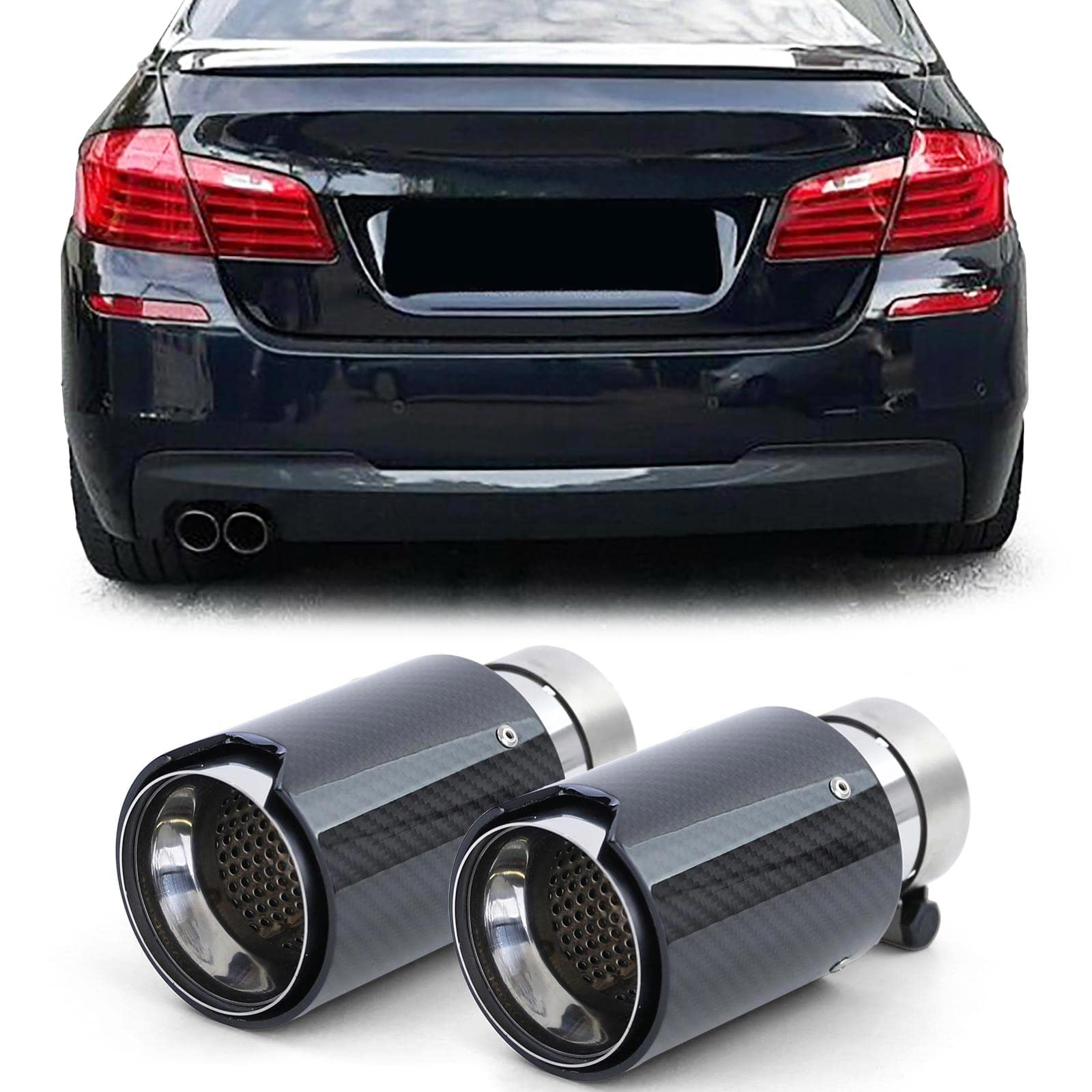 Auspuff Endrohre Sport Carbon Schwarz passend für BMW 5er F10 F11 10-16 Auspuff Endrohre Sport Carbon Schwarz passend für BMW 5er F10 F11 10-16 von Tenzo-R