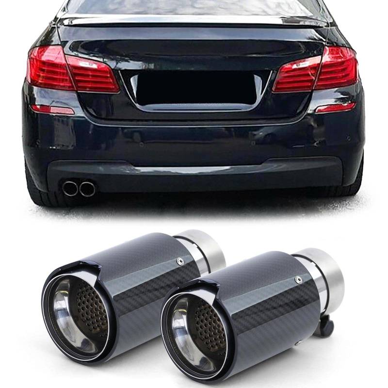 Auspuff Endrohre Sport Carbon Schwarz passend für BMW 5er F10 F11 10-16 von Tenzo-R