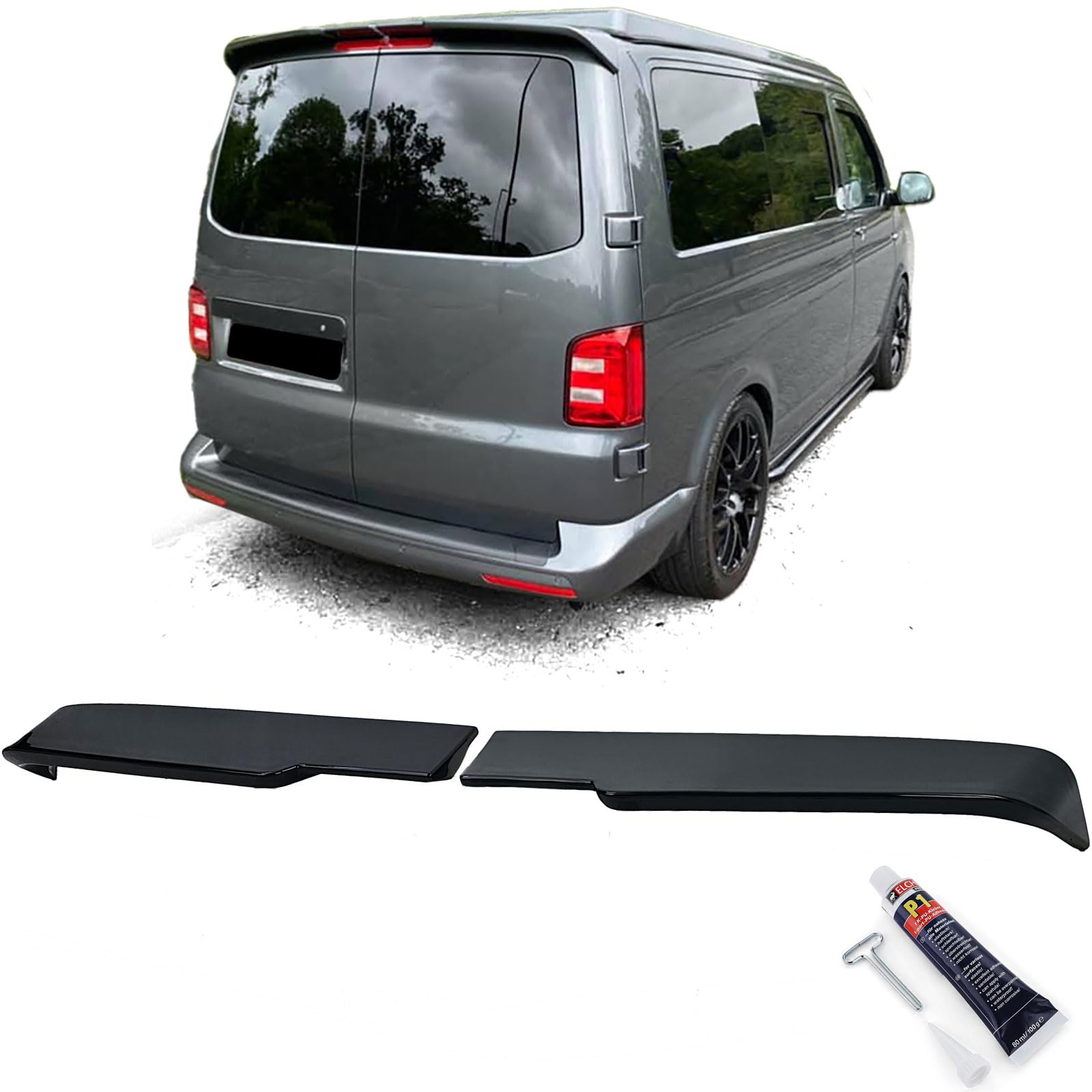 Dachspoiler Heckspoiler mit ABE Schwarz Glanz für VW Bus T6 T6.1 mit Hecktüren Dachspoiler Heckspoiler mit ABE Schwarz Glanz für VW Bus T6 T6.1 mit Hecktüren von Tenzo-R