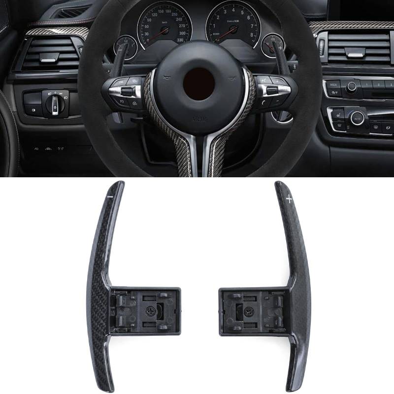 Echt Carbon Schaltwippen zum Austausch passt für BMW M2 F87 M3 F80 M4 F82 F83 von Tenzo-R