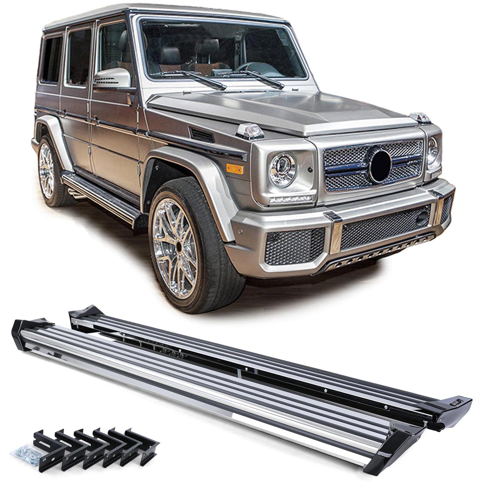 Edelstahl Trittbretter OE Style für Mercedes G Klasse Modell W463 89-15 Edelstahl Trittbretter OE Style für Mercedes G Klasse Modell W463 89-15 von Tenzo-R