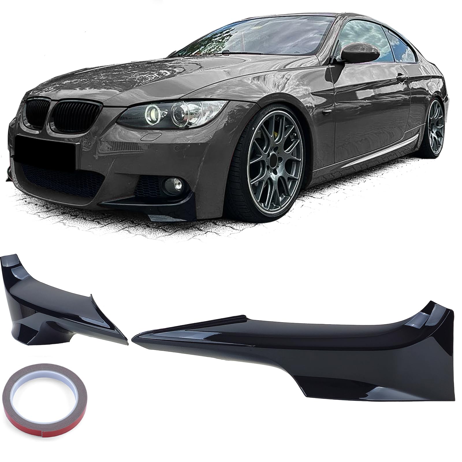 Front Flaps Spoiler Schwarz Glanz passend für 3er BMW E92 E93 06-10 Front Flaps Spoiler Schwarz Glanz passend für 3er BMW E92 E93 06-10 von Tenzo-R