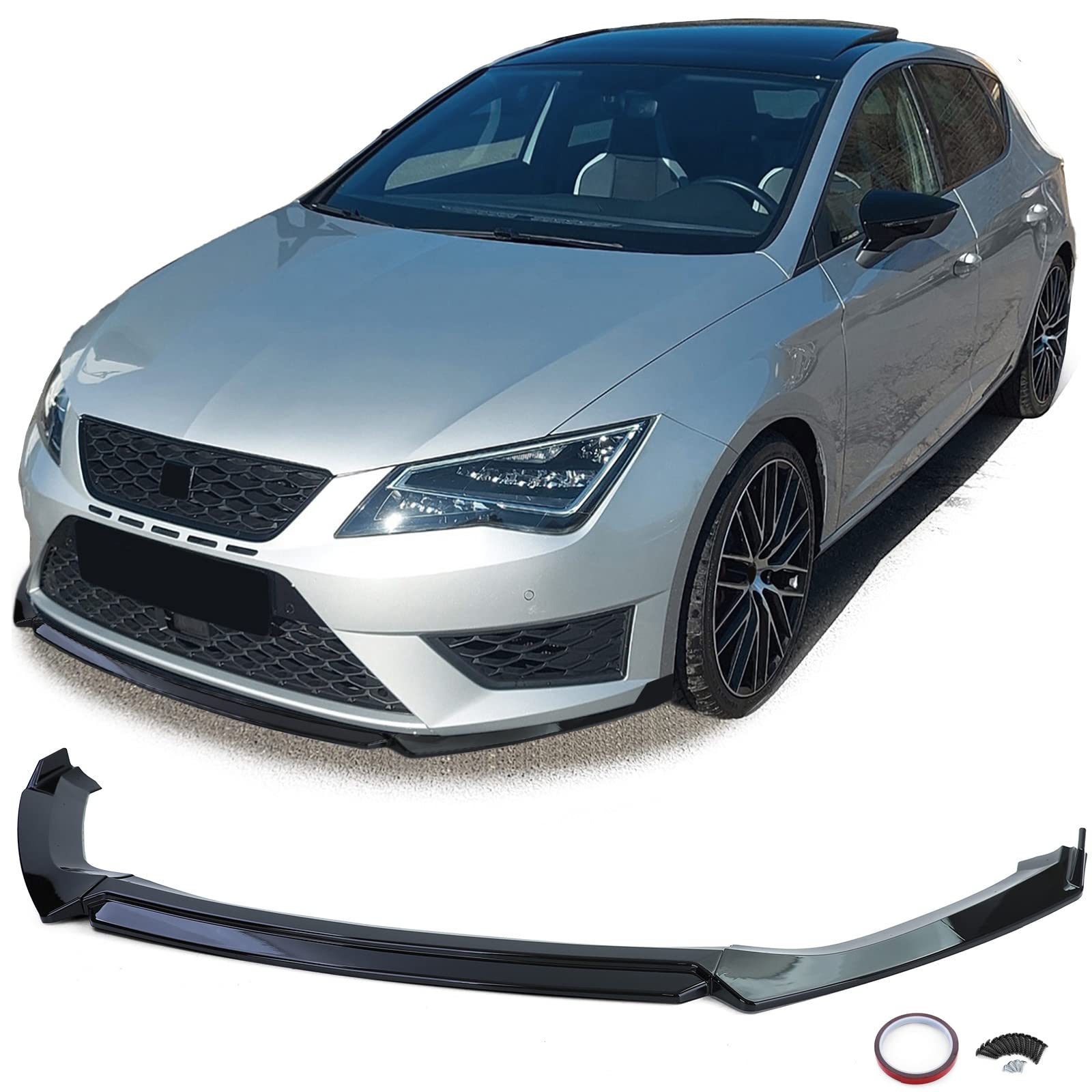 Front Spoiler Lippe Performance Schwarz Glanz für Seat Leon 5F Cupra 12-20 Front Spoiler Lippe Performance Schwarz Glanz für Seat Leon 5F Cupra 12-20 von Tenzo-R