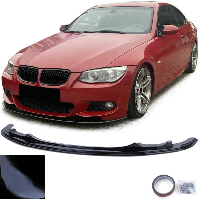Front Spoiler Lippe Performance Schwarz Glanz passend für BMW 3er E92 E93 10-13 von Tenzo-R