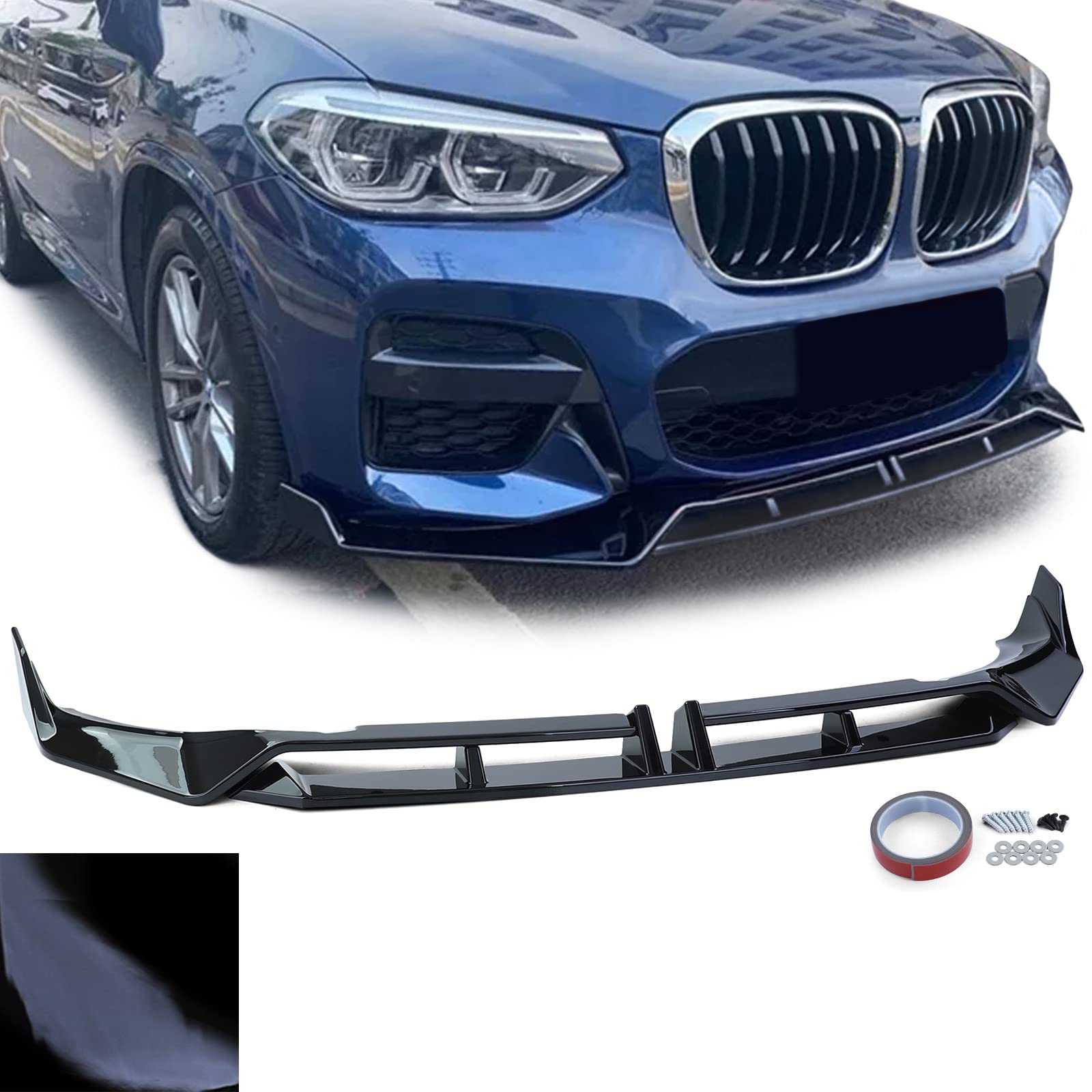 Front Spoiler Lippe Performance Schwarz Glanz passend für BMW X3 G01 ab 21 von Tenzo-R