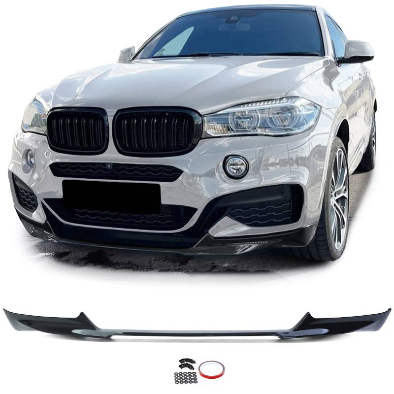 Front Spoiler Lippe Performance Schwarz Glanz passend für BMW X6 F16 14-19 von Tenzo-R