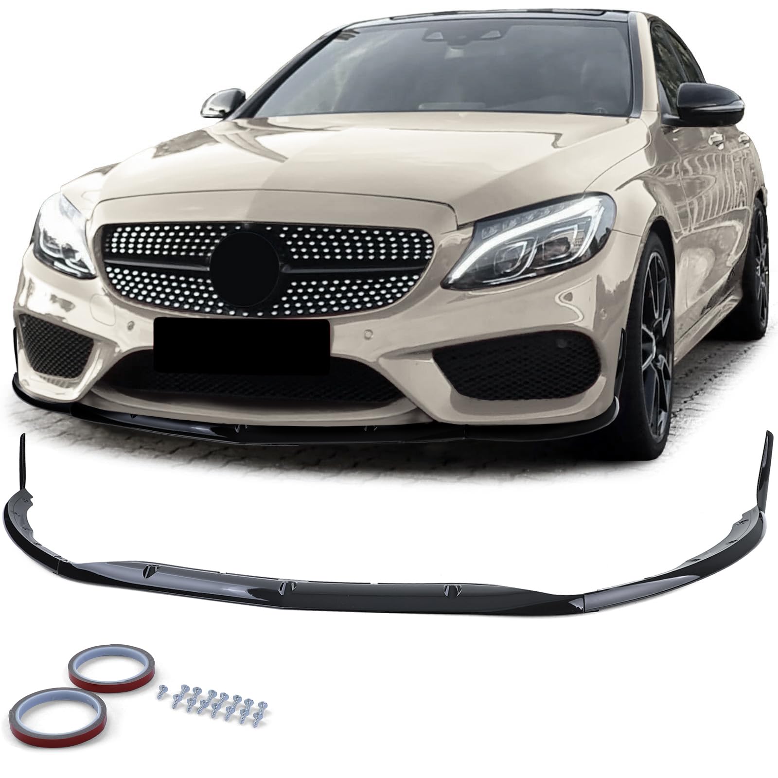 Front Spoiler Lippe Sport Look Schwarz Glanz für Mercedes C W205 S205 14-21 Front Spoiler Lippe Sport Look Schwarz Glanz für Mercedes C W205 S205 14-21 von Tenzo-R
