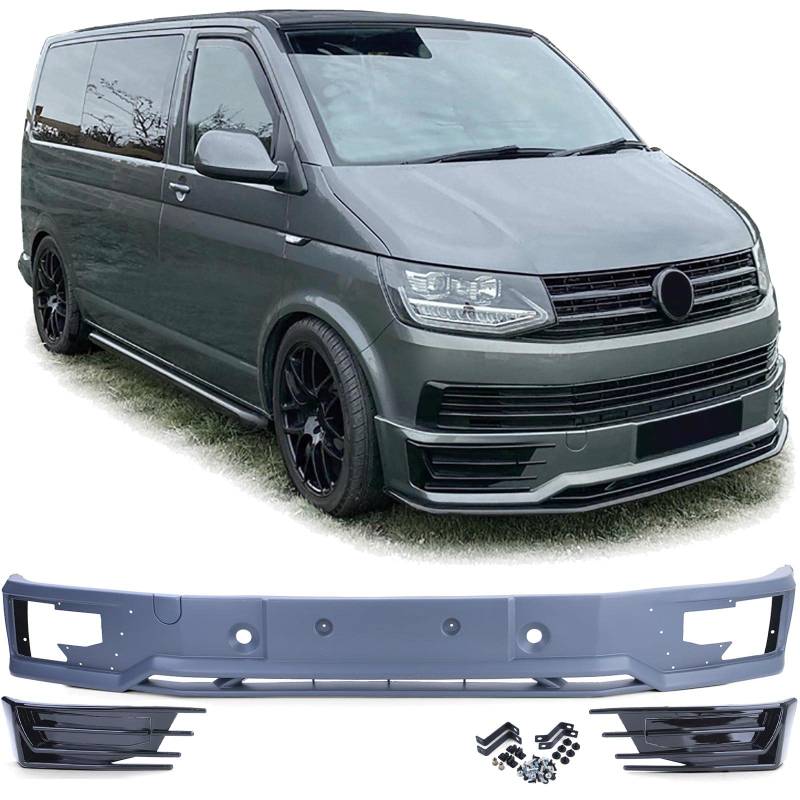 Front Spoiler Stoßstange Sportline Look für VW T6 Bus Transporter 15-19 von Tenzo-R