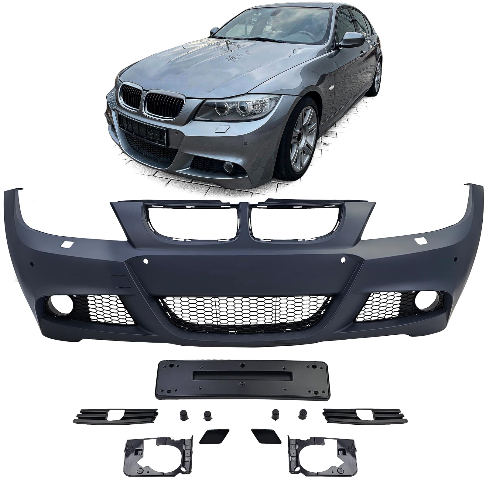 Front Sport Stoßstange passend für 3er BMW E90 E91 05-08 Front Sport Stoßstange passend für 3er BMW E90 E91 05-08 von Tenzo-R