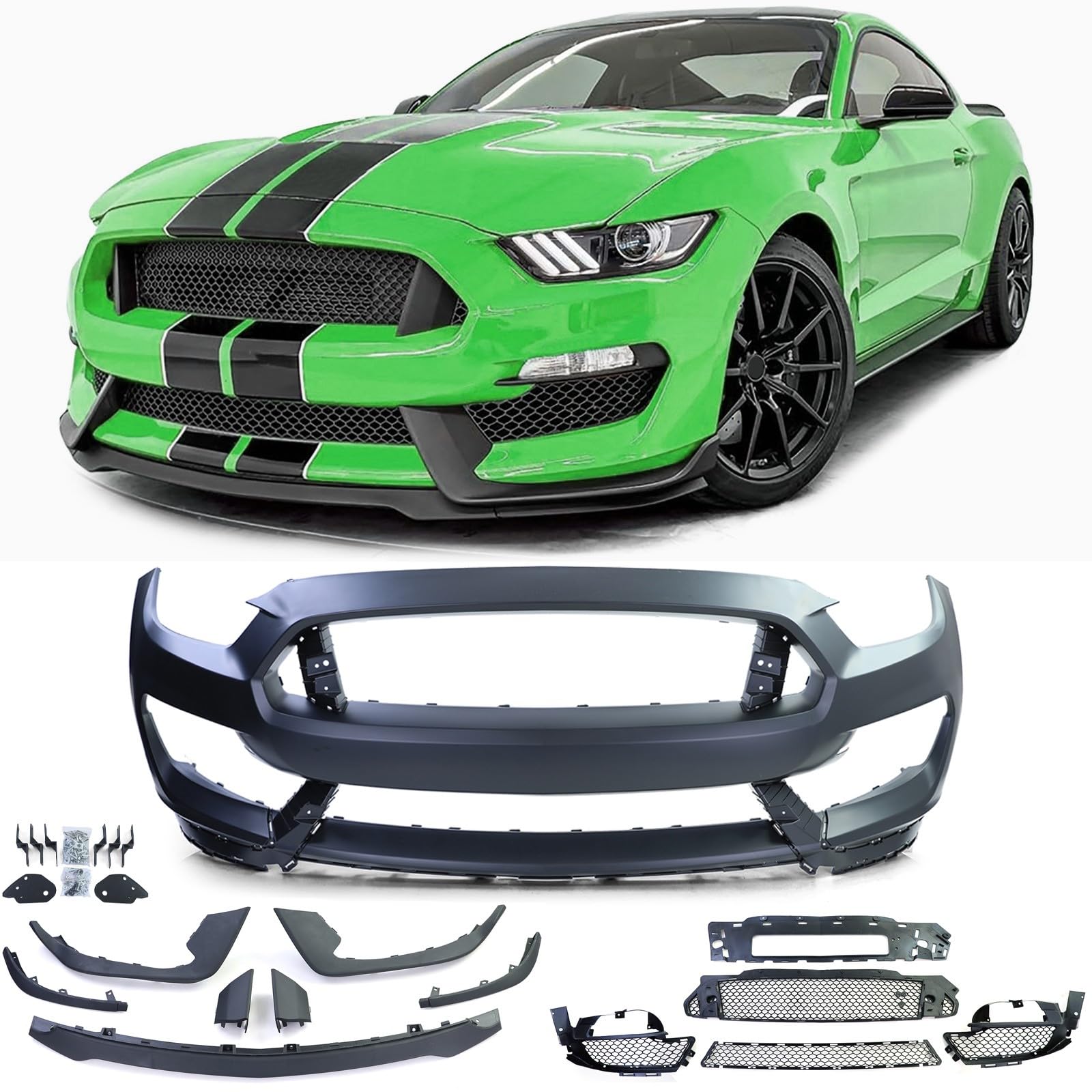 Front Stoßstange Shelby GT350 + Zubehör für Ford Mustang 6 Coupe Cabrio 14-17 Front Stoßstange Shelby GT350 + Zubehör für Ford Mustang 6 Coupe Cabrio 14-17 von Tenzo-R