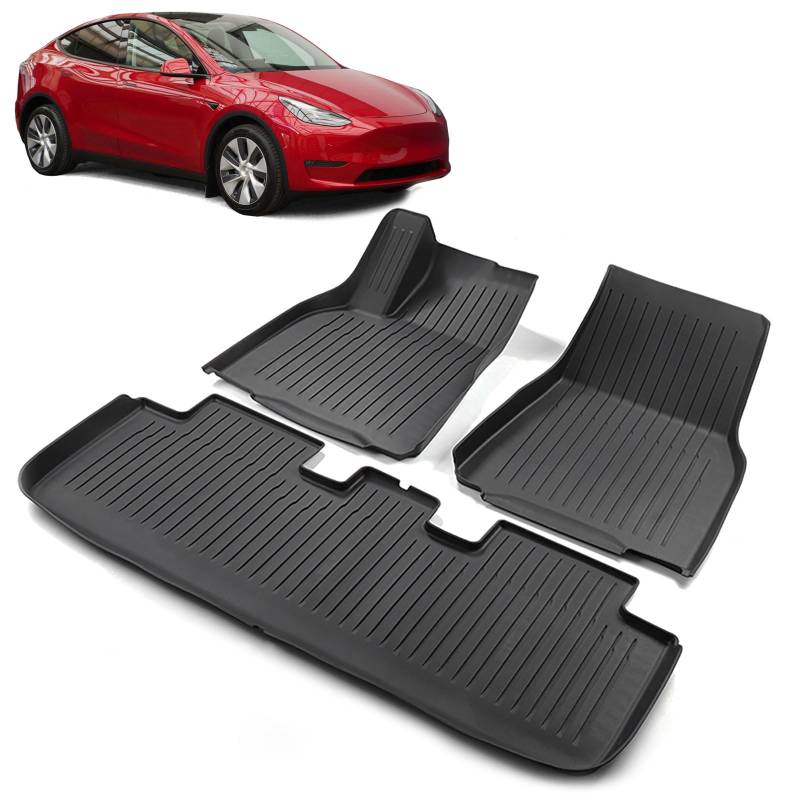 Fußmatten Schwarz PREMIUM LINE passend für Tesla Model Y ab 2019 von Tenzo-R