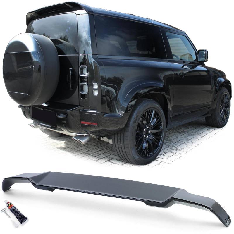 Heck Dachspoiler Lippe Schwarz Glanz für Land Rover Defender L663 90 110 von Tenzo-R