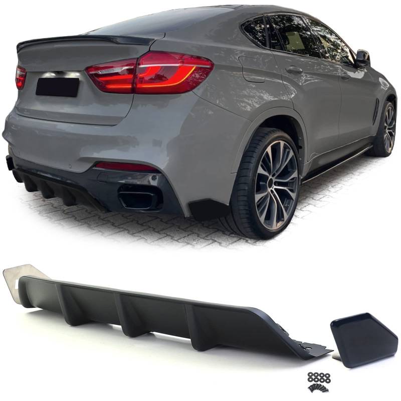 Heck Diffusor Performance Schwarz Matt passend für BMW X6 F16 14-19 von Tenzo-R