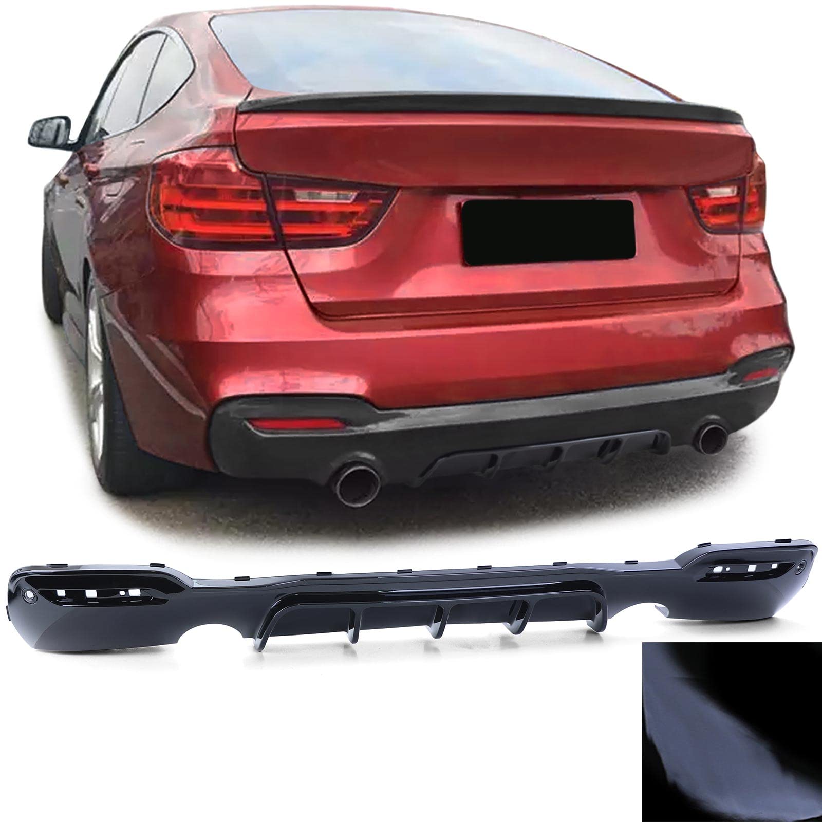 Heckdiffusor Performance Schwarz Glanz passt für 3er BMW GT F34 340i Heckdiffusor Performance Schwarz Glanz passt für 3er BMW GT F34 340i von Tenzo-R