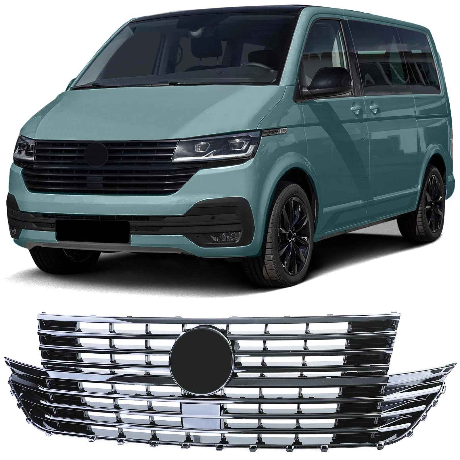 Kühlergrill Frontgrill Schwarz Glanz für VW T6.1 Bus Multivan Facelift ab 19 Kühlergrill Frontgrill Schwarz Glanz für VW T6.1 Bus Multivan Facelift ab 19 von Tenzo-R