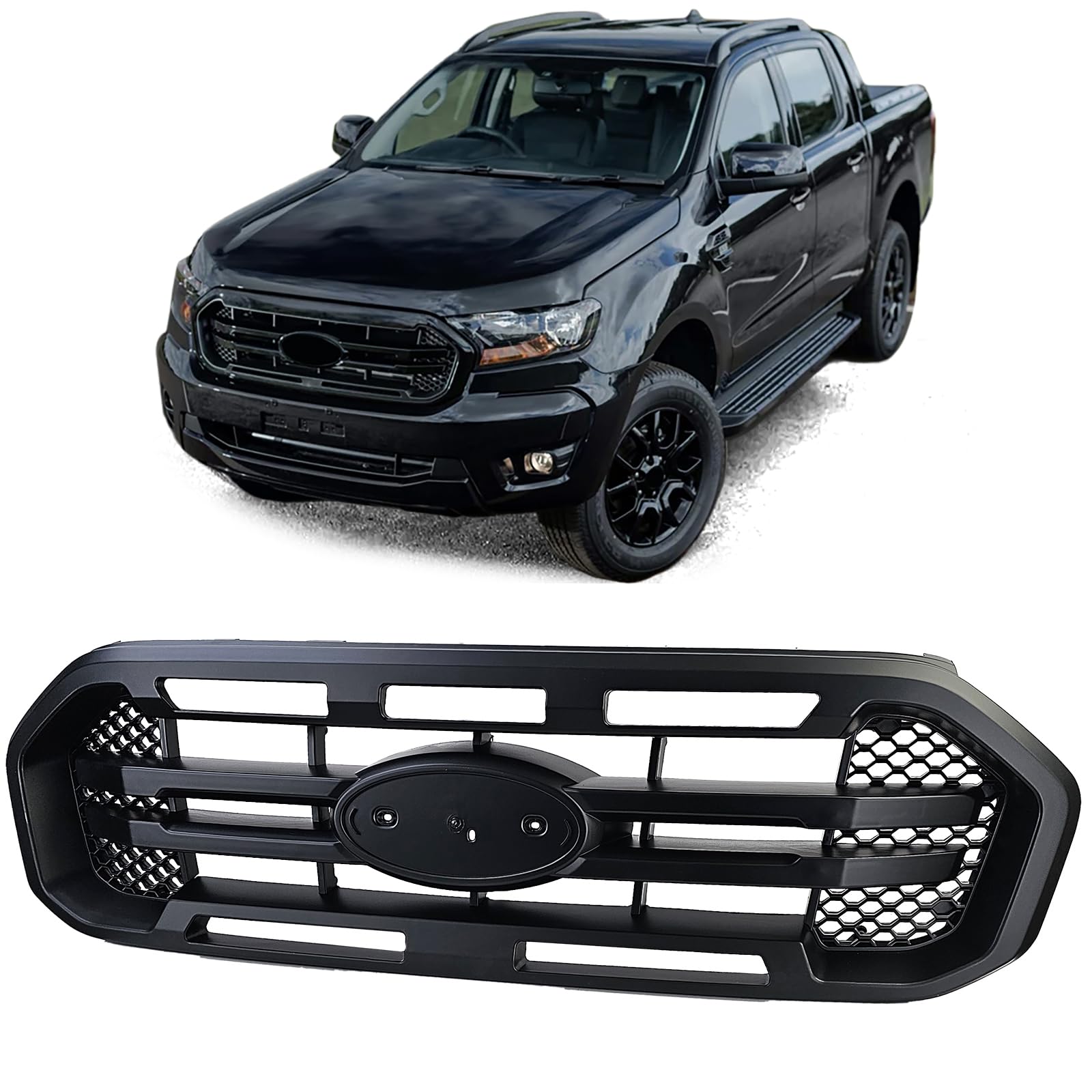 Kühlergrill Schwarz mit Doppelsteg passt für Ford Ranger T8 19-23 2.0 TDCi Kühlergrill Schwarz mit Doppelsteg passt für Ford Ranger T8 19-23 2.0 TDCi von Tenzo-R