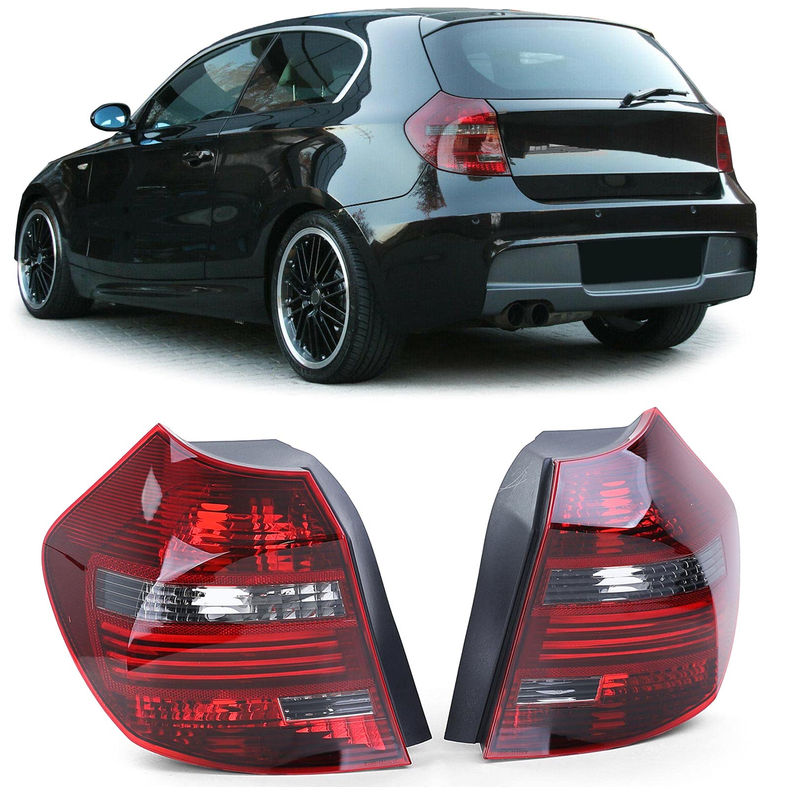 LED Rückleuchten Heckleuchten Schwarz Smoke Paar passend für BMW E81 E87 07-12 von Tenzo-R
