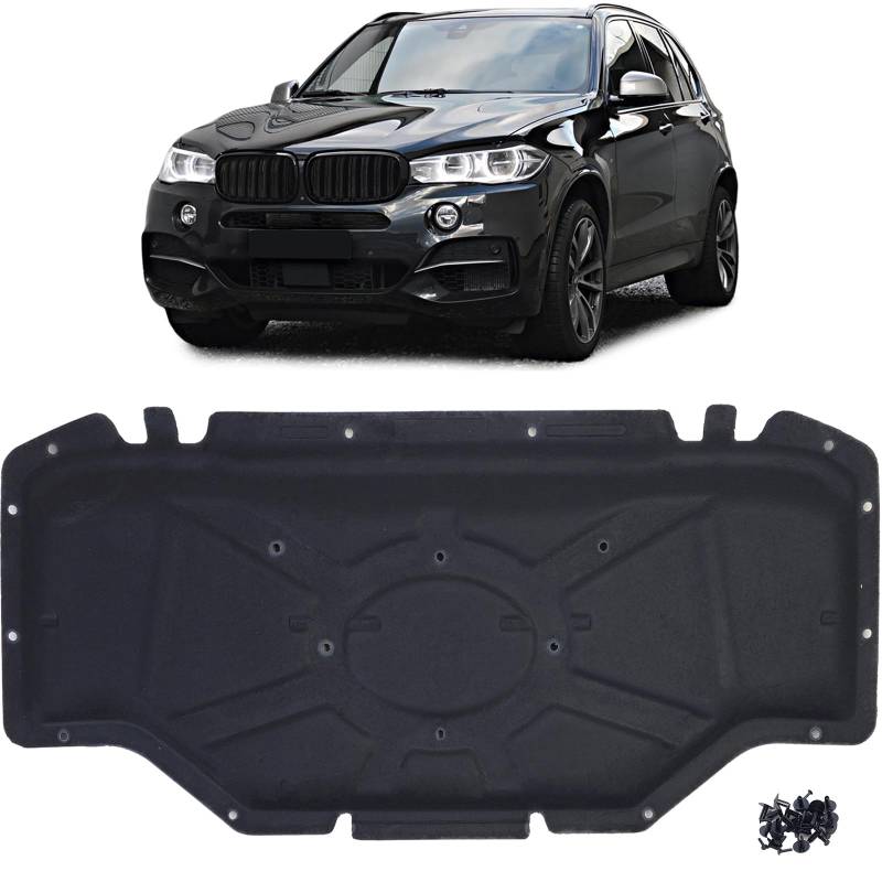 Motorhaubendämmung Dämmmatte mit Clips passt für BMW X5 F15 X6 F16 von Tenzo-R