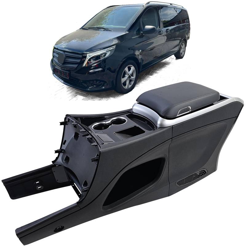 Premium Mittelkonsole Armauflage Schwarz für Mercedes V-Klasse W447 Automatik von Tenzo-R