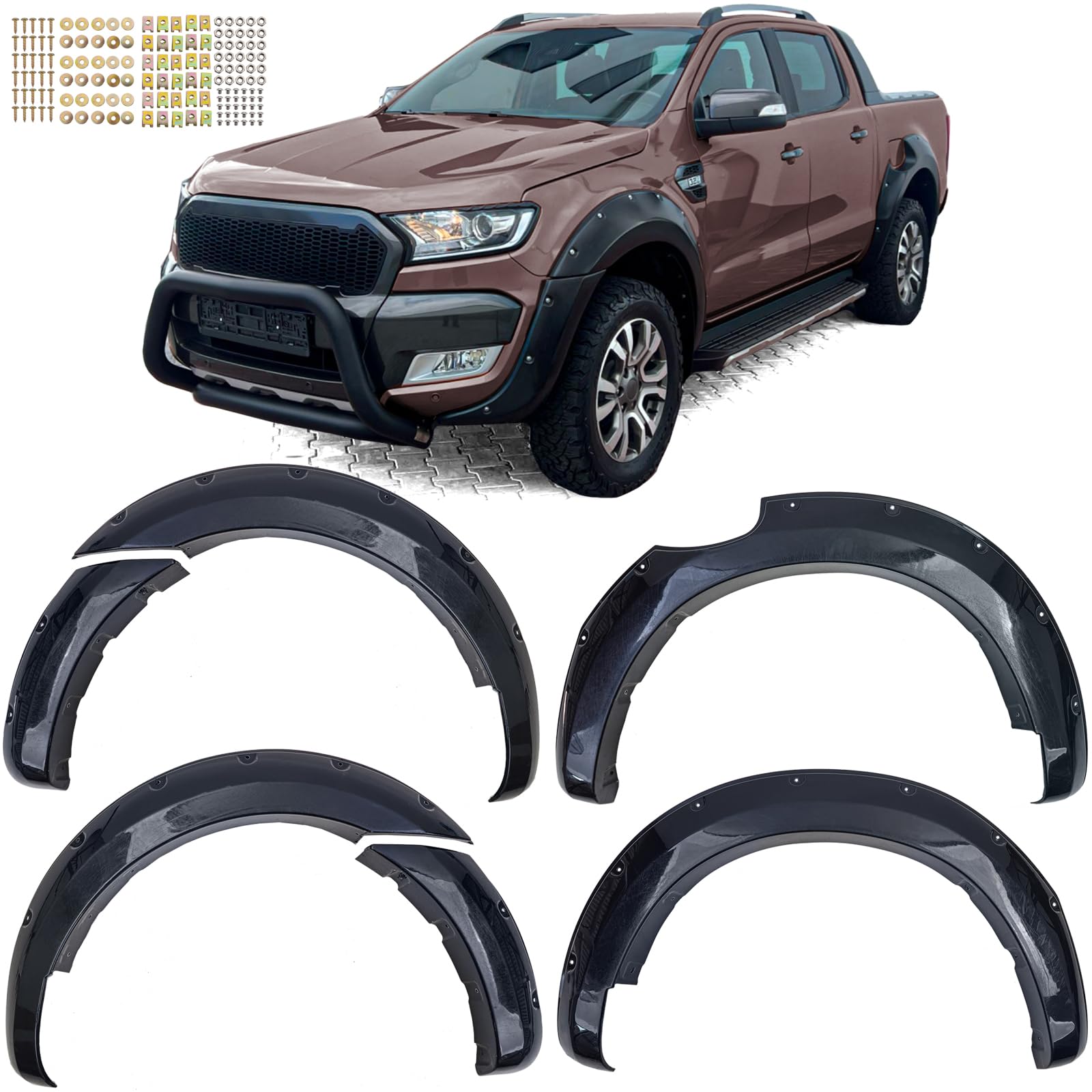 Radlauf Verbreiterungen Set 6" passt für Ford Ranger T7 T8 15-22 Radlauf Verbreiterungen Set 6" passt für Ford Ranger T7 T8 15-22 von Tenzo-R
