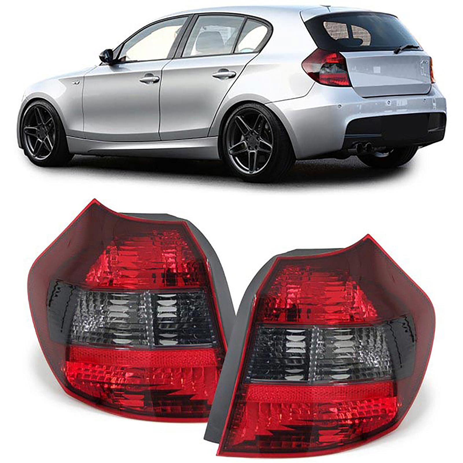 Rückleuchten Rot Schwarz Smoke rechts links passend für 1er BMW E81 E87 04-07 von Tenzo-R