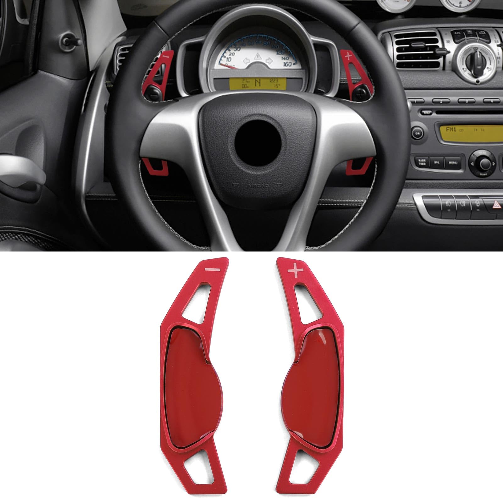Schaltwippen Verlängerung Alu Rot für Smart ForTwo 451 Coupe Cabrio 09-19 Schaltwippen Verlängerung Alu Rot für Smart ForTwo 451 Coupe Cabrio 09-19 von Tenzo-R