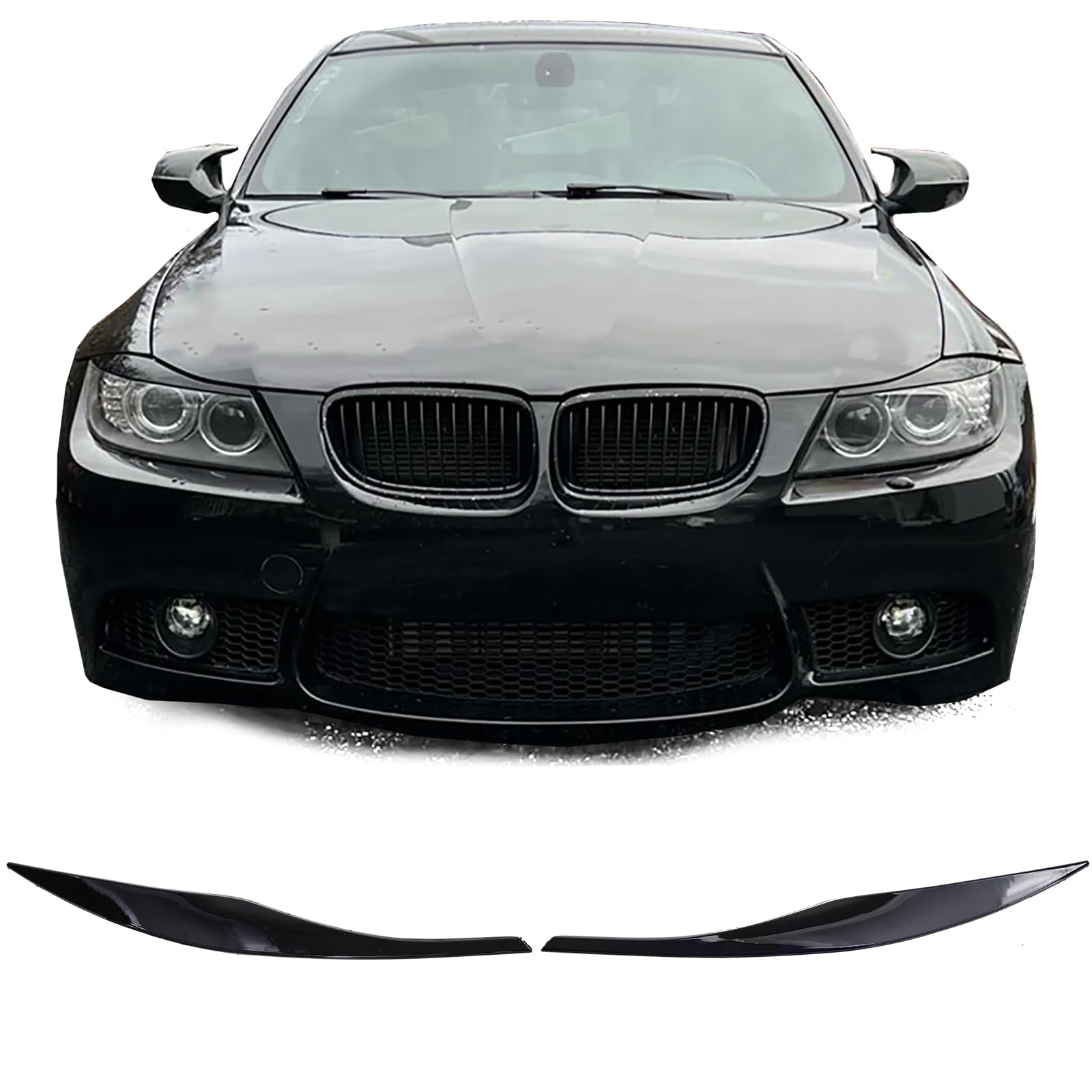 Scheinwerferblenden Böser Blick Schwarz Glanz passend für 3er BMW E90 E91 05-12 Scheinwerferblenden Böser Blick Schwarz Glanz passend für 3er BMW E90 E91 05-12 von Tenzo-R