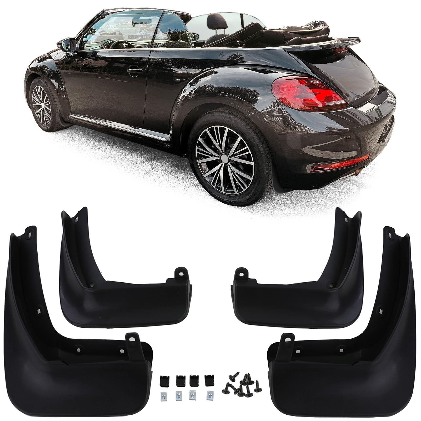 Schmutzfänger Set Premium vorne und hinten für VW Beetle + Cabrio 5C 11-19 Schmutzfänger Set Premium vorne und hinten für VW Beetle + Cabrio 5C 11-19 von Tenzo-R