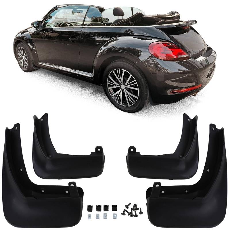 Schmutzfänger Set Premium vorne und hinten für VW Beetle + Cabrio 5C 11-19 von Tenzo-R