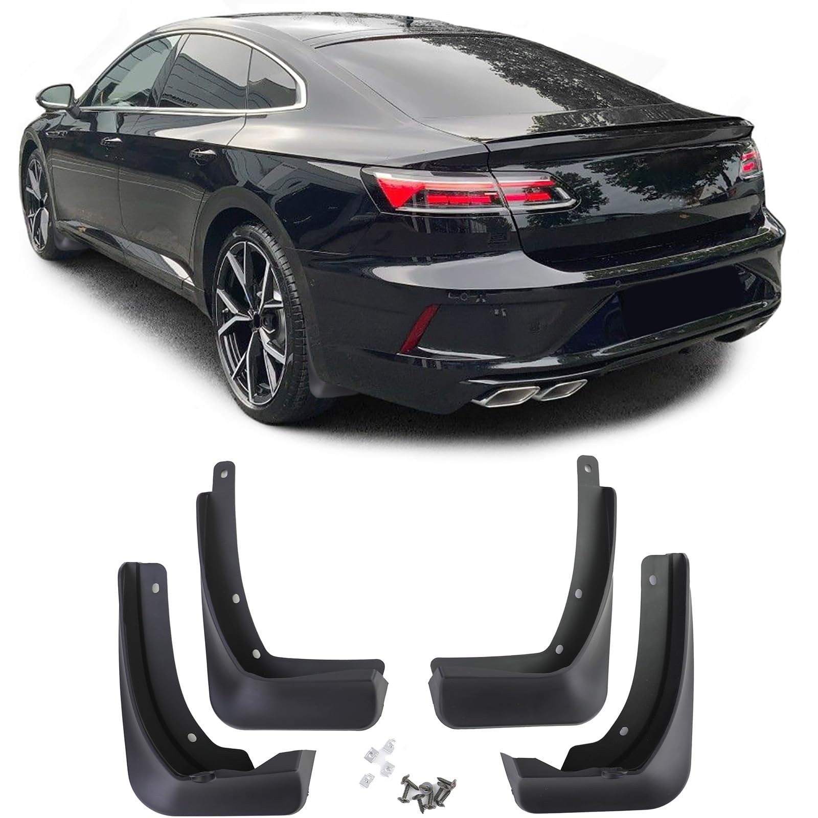 Schmutzfänger Set vorne und hinten Schwarz für VW Arteon 3H ab 2017 Schmutzfänger Set vorne und hinten Schwarz für VW Arteon 3H ab 2017 von Tenzo-R