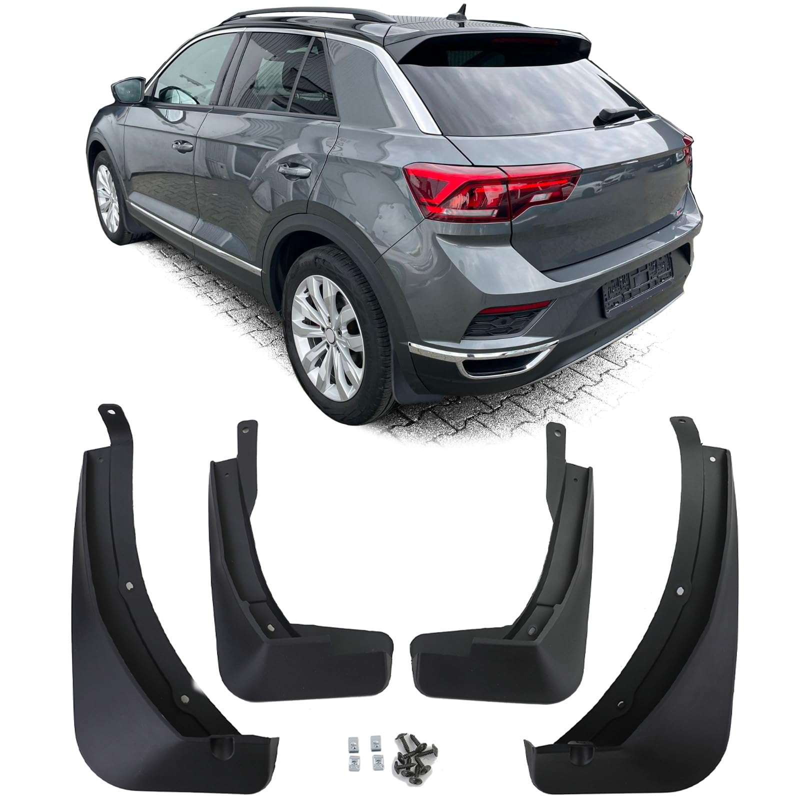 Schmutzfänger Set vorne und hinten Schwarz für VW T-Roc ab 2017 Schmutzfänger Set vorne und hinten Schwarz für VW T-Roc ab 2017 von Tenzo-R