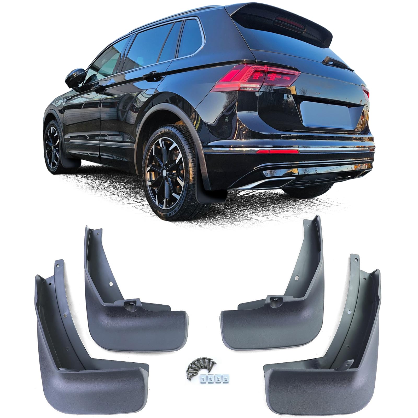 Schmutzfänger Set vorne und hinten Schwarz für VW Tiguan 2 AD1 ab 16 Schmutzfänger Set vorne und hinten Schwarz für VW Tiguan 2 AD1 ab 16 von Tenzo-R