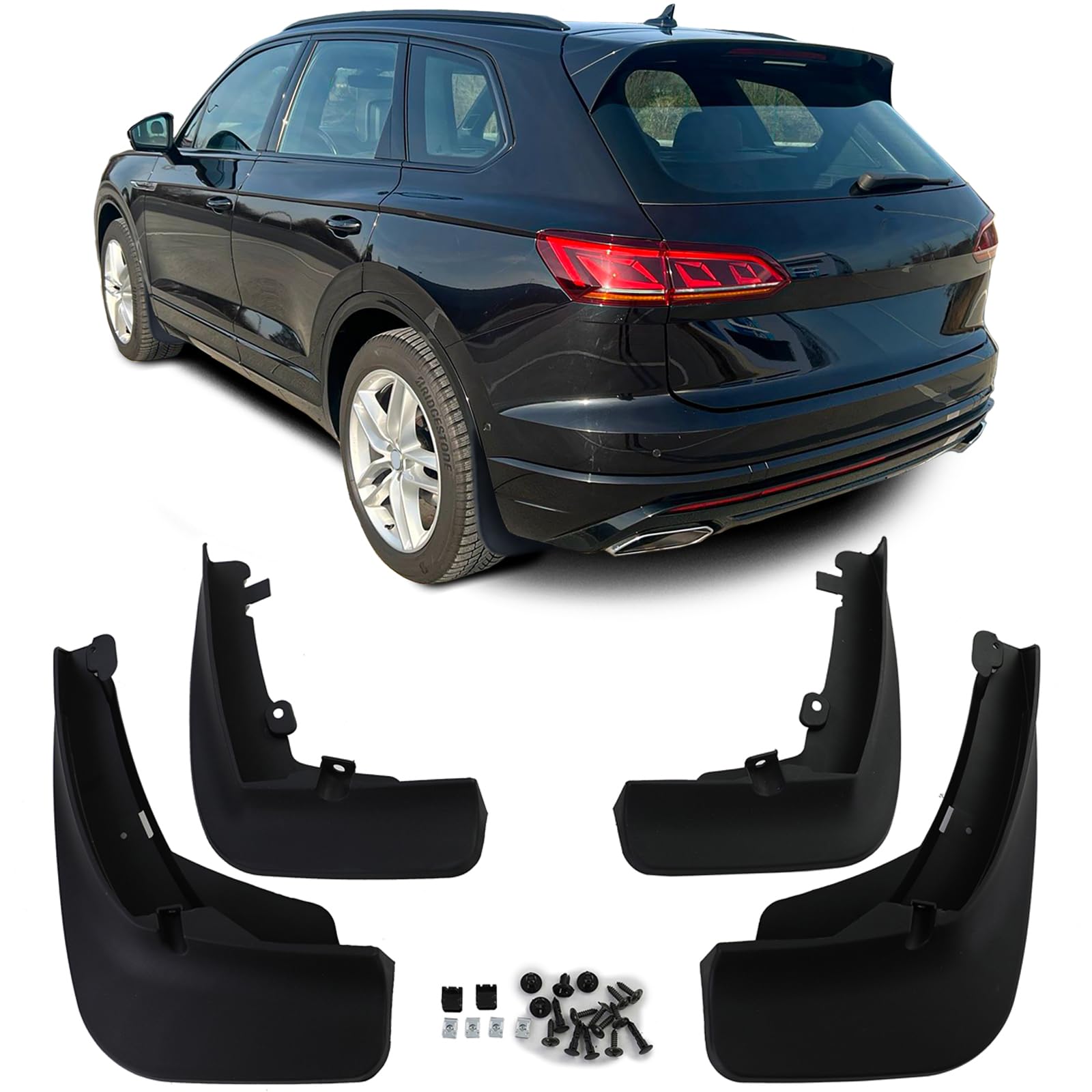 Schmutzfänger Set vorne und hinten Schwarz für VW Touareg CR ab 18 ohne R-Line Schmutzfänger Set vorne und hinten Schwarz für VW Touareg CR ab 18 ohne R-Line von Tenzo-R